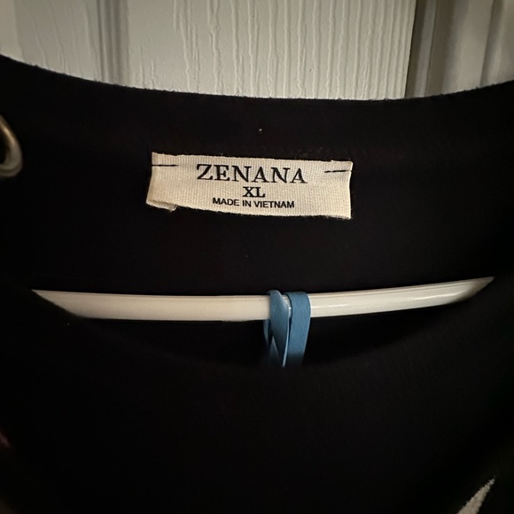 Modest 3pc outfit Now& Forever Black& Cream Floral Long Sleeve tunic, skirt set - Picture 6 of 6